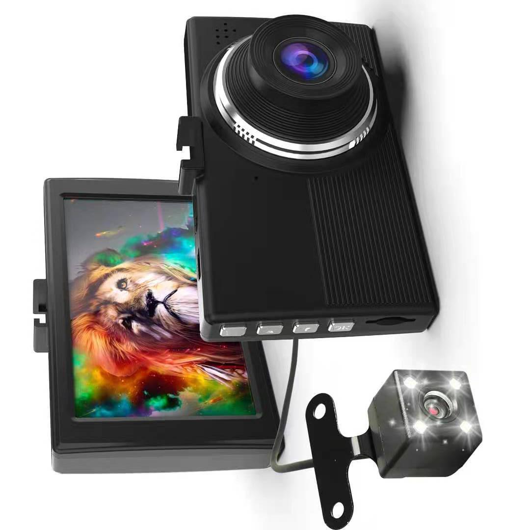 Đảm bảo chất lượng Ghi âm kép Máy ghi âm lái xe 3,5 inch tầm nhìn ban đêm độ nét cao ẩn Giám sát đỗ xe 24 giờ Máy ghi âm ô tô