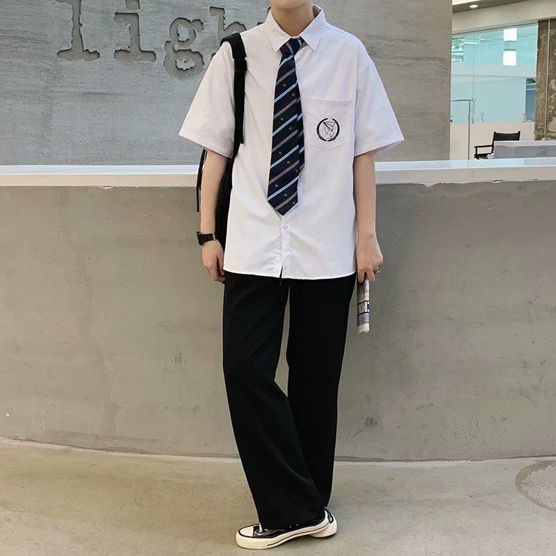 Áo Sơ Mi Trắng Ngắn Tay Thời Trang Hàn Quốc Cỡ S-4Xl
