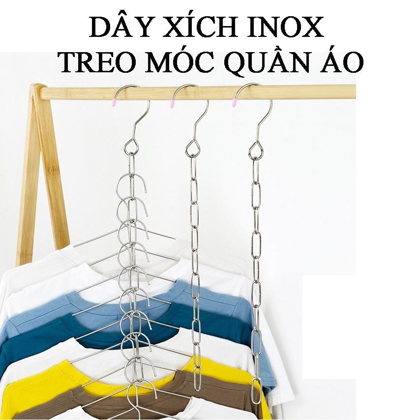 Móc Xích Treo Quần Áo Tiết Kiệm Diện Tích 10 Móc