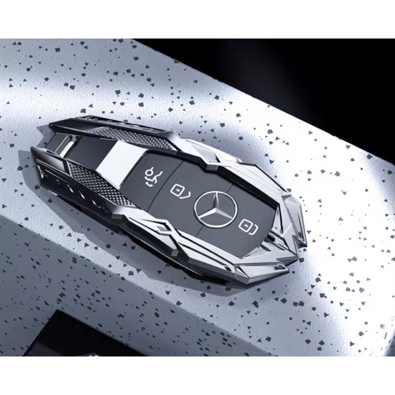 Ốp chìa khóa oto dành cho Mercedes chất liệu metal cao cấp, bảo vệ smartkey tuyệt đối, kiểu dáng sang trọng và hiện đại