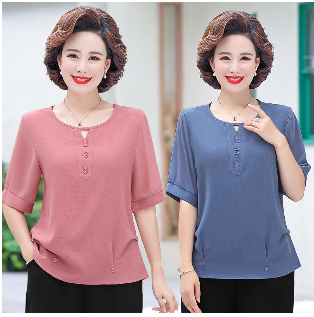 Áo Kiểu Giản Dị Cho Mẹ SM20 - Hàng Quảng Châu Cao Cấp