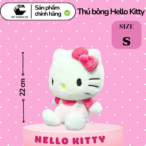 Thú bông dành cho Hello Kitty S, Gấu Bông Sanrio Chính Hãng, Quà tặng đáng yêu, Sản phẩm chính hãng, Phân phối bởi Teenbox