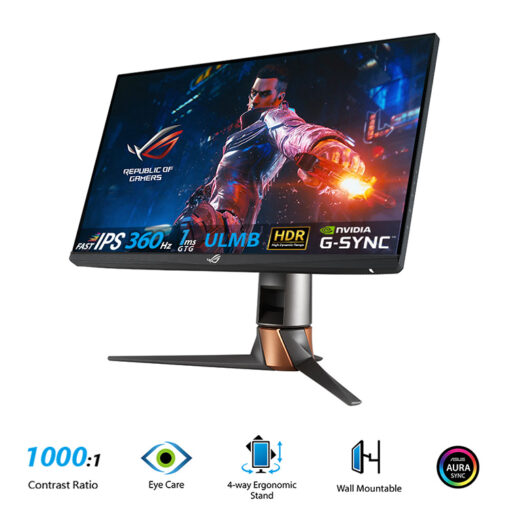 Màn Hình Gaming ASUS ROG Swift PG259QN 25″ 360Hz fast IPS 360Hz 1ms G-SYNC HDR - Hàng Chính Hãng