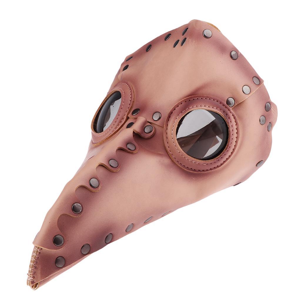 Plague Bird Long Nose Beak PU Leather Steampunk Halloween Mask