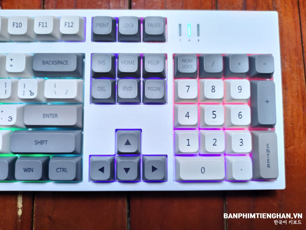 Bàn phím tiếng Nga cơ có dây TCKB-104RU White Computer Keyboard - Hàng nhập khẩu