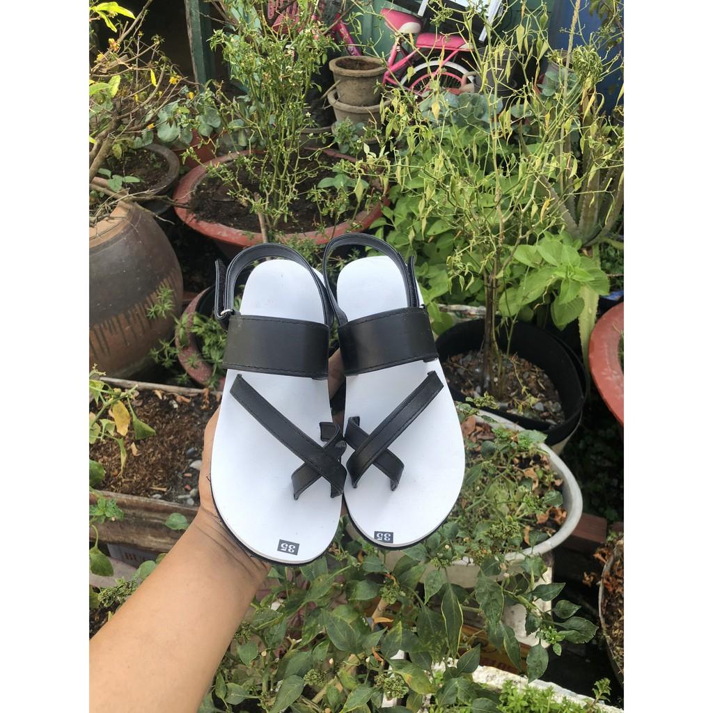 Dép sandal nữ ( đế trắng quai đen ) size từ 35 nữ đến 41 nữ size khác nhắn tin để chọn thêm