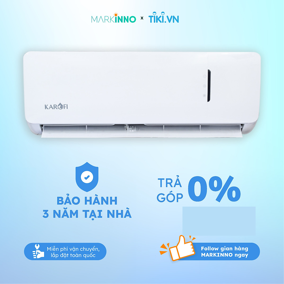 Máy điều hòa không khí KAROFI KDC-WF309 9000BTU, công nghệ thông minh 4 tự động hàng chính hãng - Giao Toàn Quốc