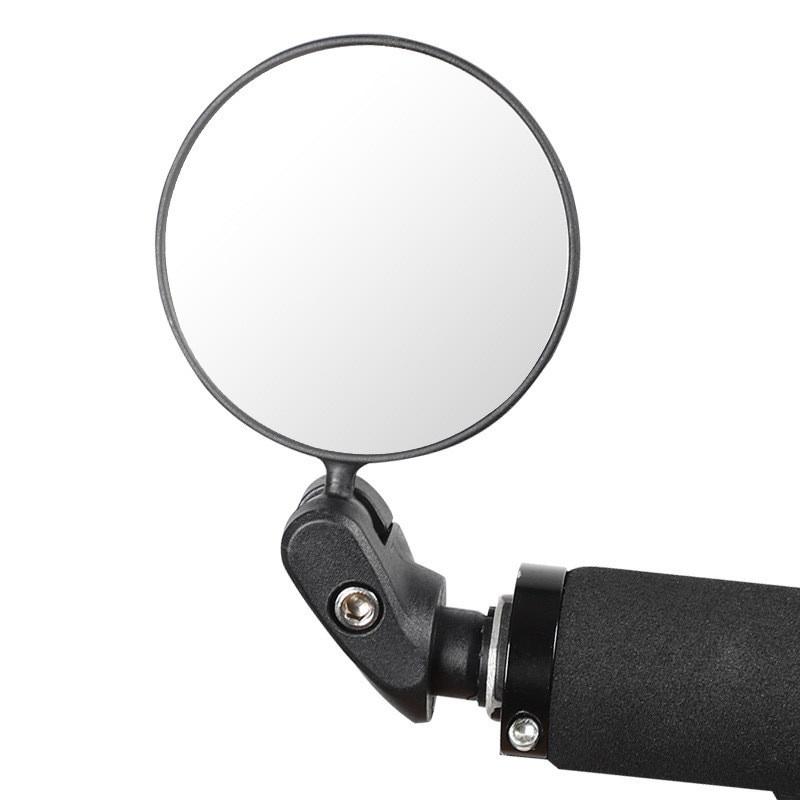 Bicycle Motorcycle Folding Rearview Mirror 360 Rotation Wide Angle Handlebar Mount Adjustable Bike Riding Back Convex Mirror