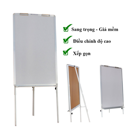 Bảng Flipchart 3 chân viết bút lông Bavico - 60x80cm