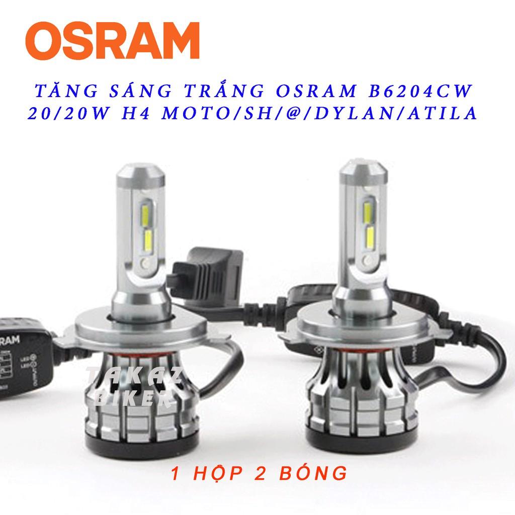 Bóng đèn Led OSRAM B6204CW H4 SHVN, Dylan, Attila, Exciter, Motor PKL , Ôtô tăng sáng trắng - Có Quạt Tản Nhiệt