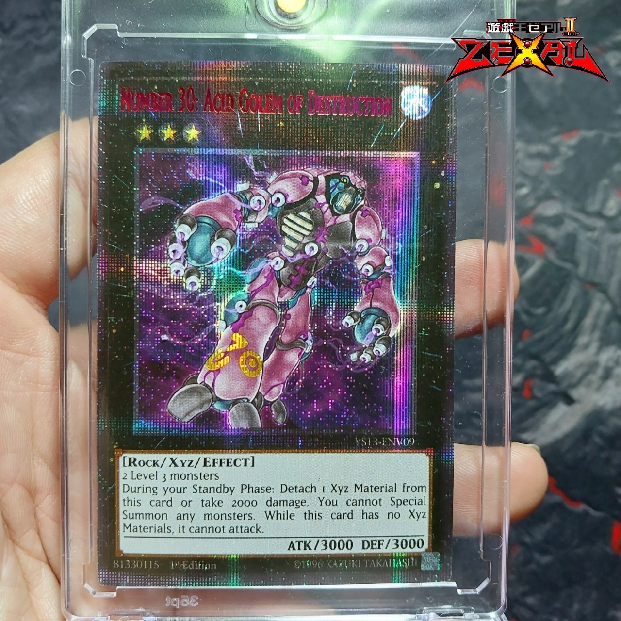 Thẻ bài yugioh Yuma Number 30 Acid Golem of Destruction Người đá Axit TẶNG Sleeves bảo vệ 1458 D7 1