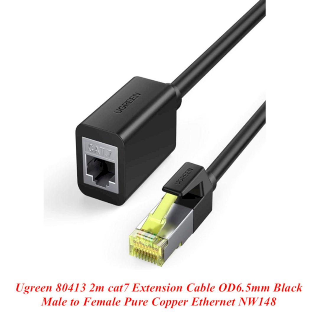 Ugreen UG80413NW148TK 2M OD6.5mm Màu Đen Cáp Cat7 nối dài - HÀNG CHÍNH HÃNG