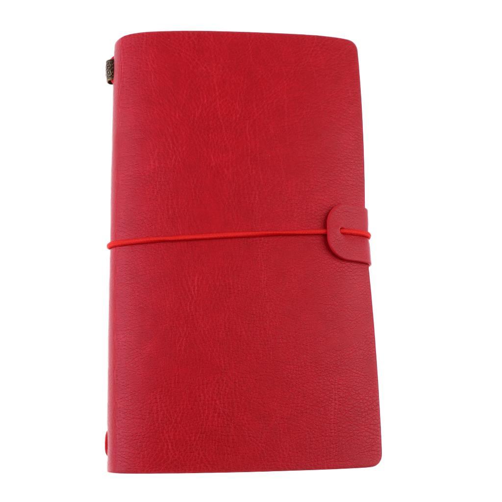 A6 Portable Travel Diary Notebook Journal Leather Handbook