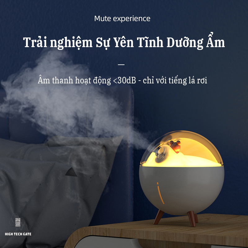 Máy phun sương tạo ẩm CYKE WT-E19 mini để bàn cho văn phòng, xông tinh dầu phòng ngủ,  phiên bản không gian, đèn ngủ khuếch tán tinh dầu, hàng chính hãng