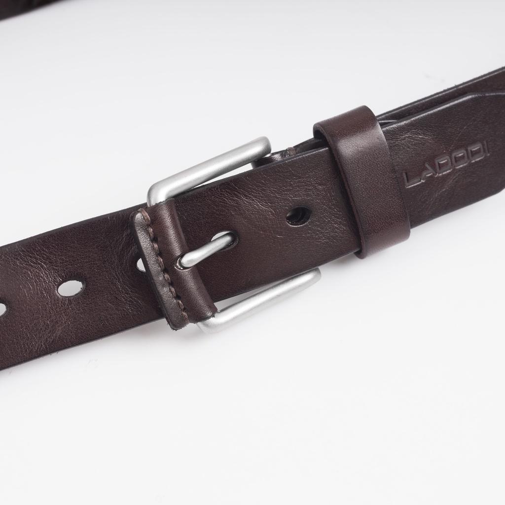 Thắt Lưng Nam Da Bò Nguyên Miếng LADODI Bản To 3.8 Cm Khóa Gài Hợp Kim Sáng Màu Thời Trang Cho Nam Cam Kết Lỗi 1 Đổi 1