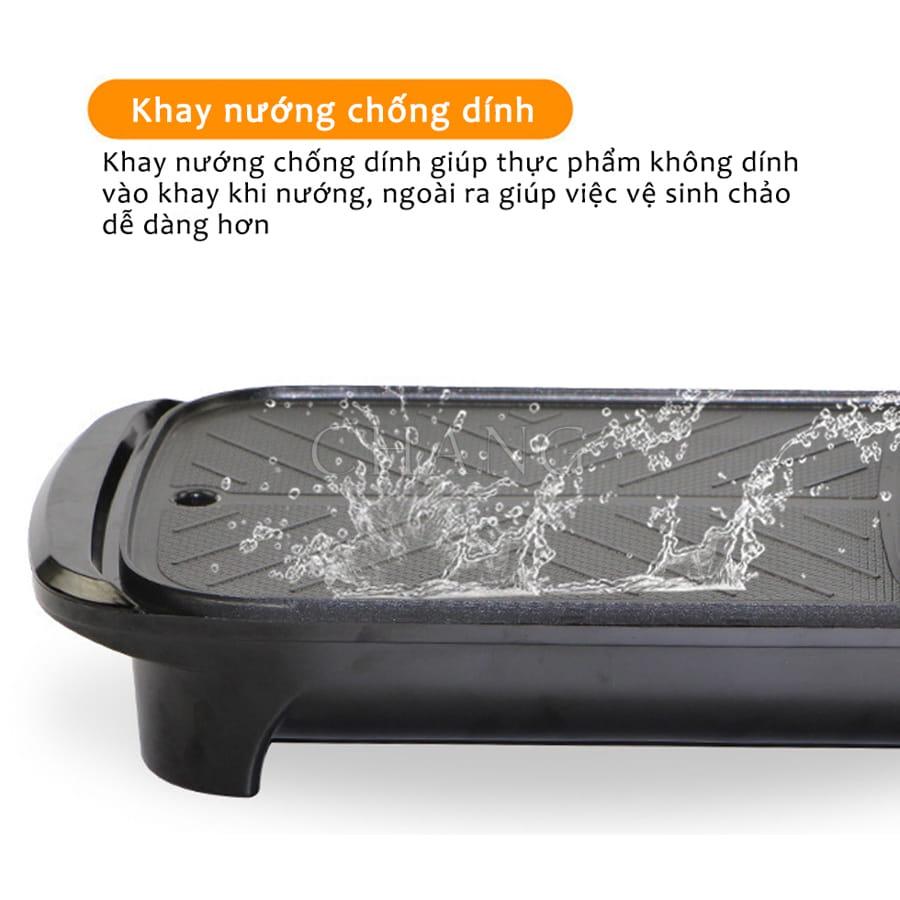 Nồi Lẩu Nướng Dài Đa Năng 2 in 1 - Bếp Nướng Điện Và Lẩu Công Suất Lớn 3000W Đa Năng Tiện Lợi