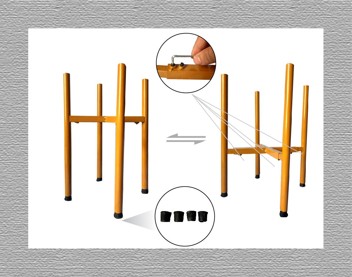 Chân Giá Kệ Đỡ Đôn Chậu Hoa Cây Cảnh Bằng Sắt CHÂN TRÒN , Sơn tĩnh điện cao cấp chống rỉ. Đa năng + điều Chỉnh Mở Rộng từ 24-35 cm