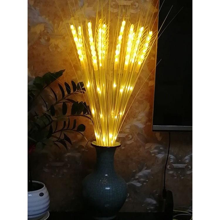 Đèn LED Trang Trí Hình Bông Lúa, Bó 10 Bông Màu Vàng Ấm