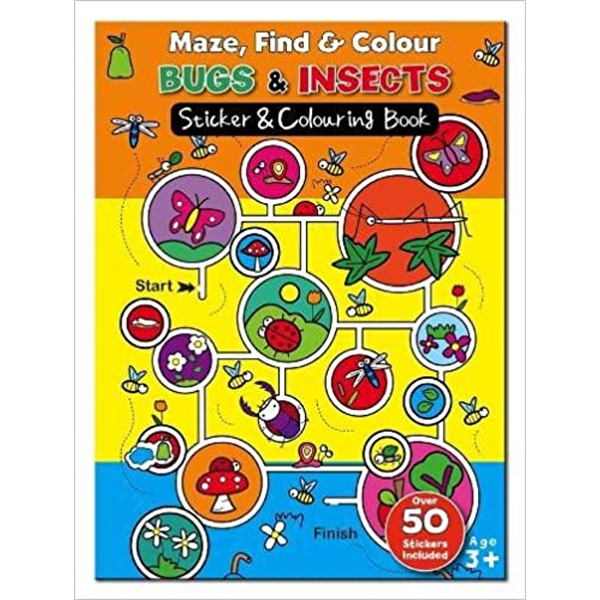 Maze Find and Colour Book - Bugs &amp; Insects