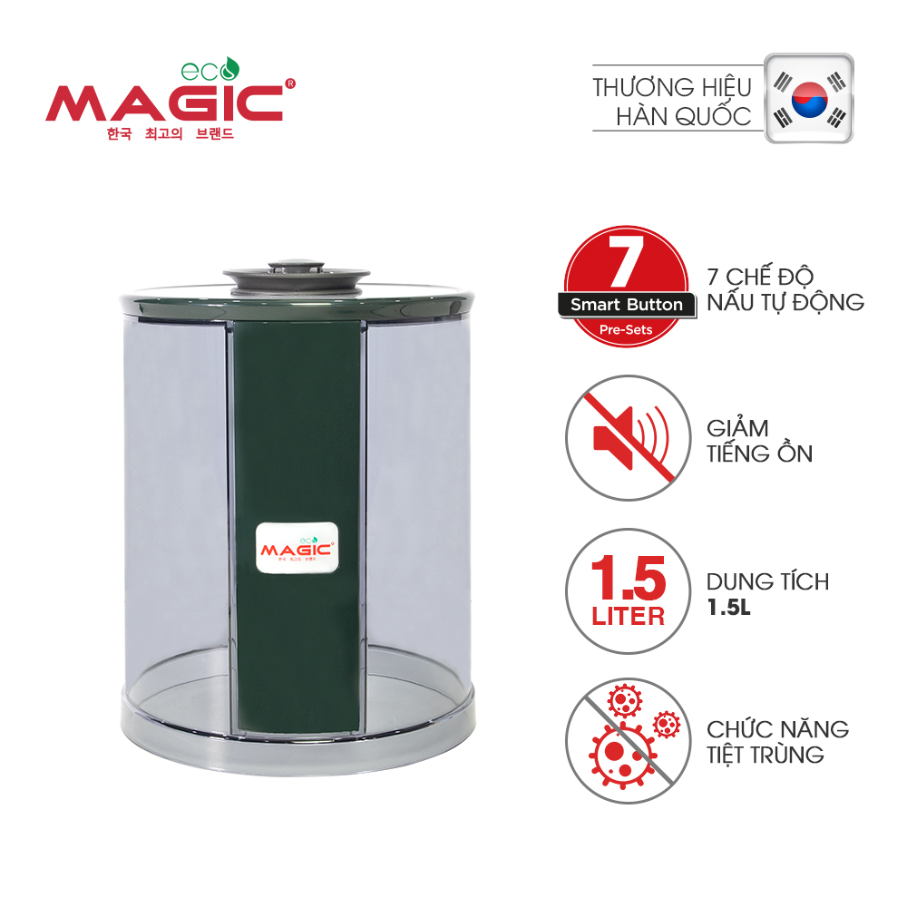 Máy Làm Sữa Hạt Đa Năng Giảm Tiếng Ồn Magic Eco AC -141 (1.5 Lít) - Hàng chính hãng