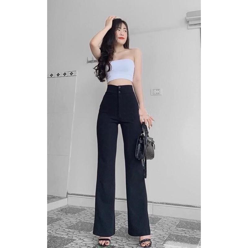 Mẫu 13: Quần tây 2 khuy ống loe