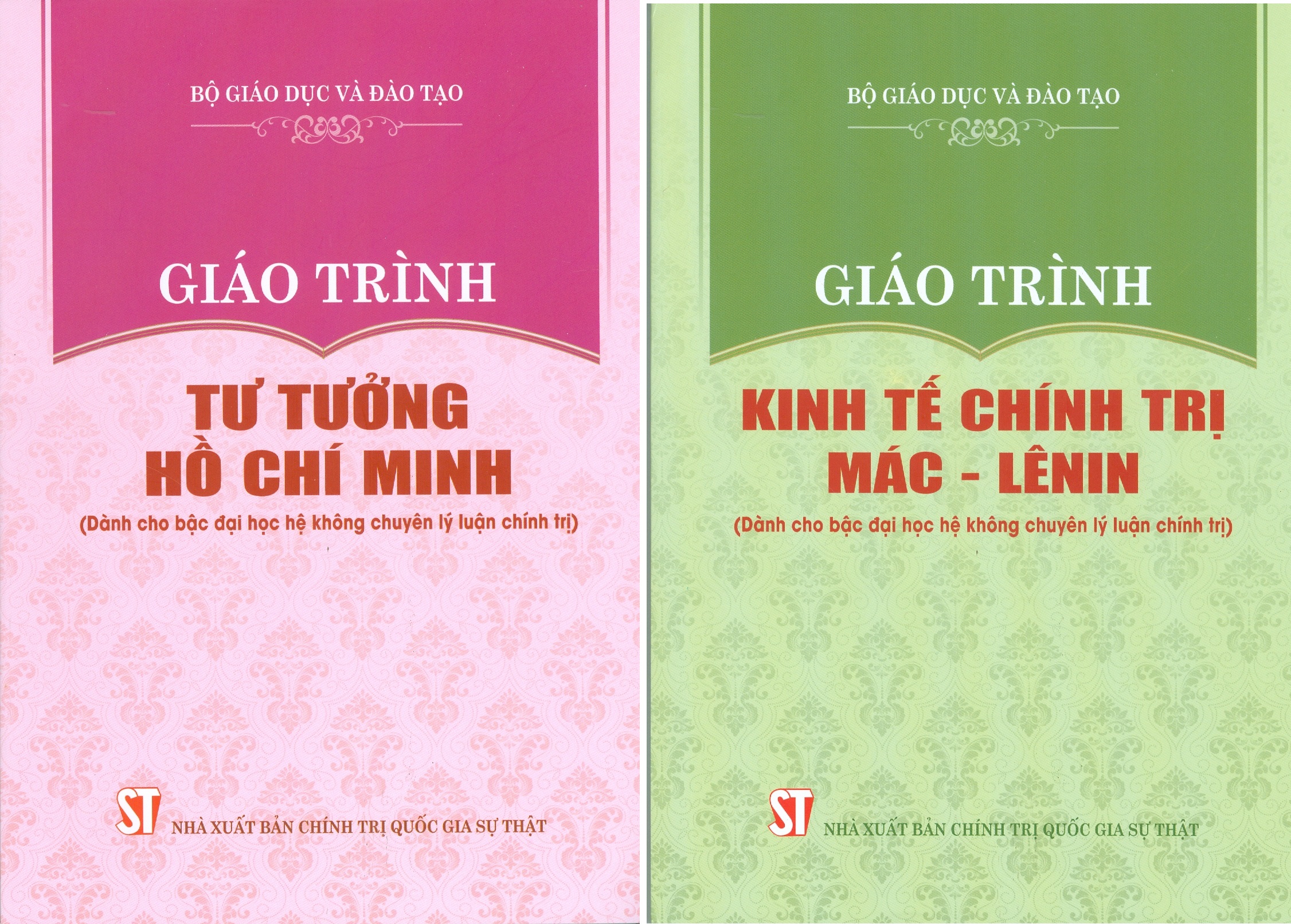 Combo Giáo Trình Tư Tưởng Hồ Chí Minh + Giáo Trình Kinh Tế Chính Trị Mác – Lênin (Dành Cho Bậc Đại Học Hệ Không Chuyên Lý Luận Chính Trị) - Bộ mới năm 2021