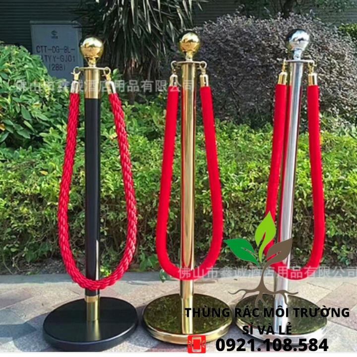 Cột chắn inox đầu tròn, Cột chắn inox dây trùng, Cột chắn Inox phân luồng lối đi, Cột chắn sân bay