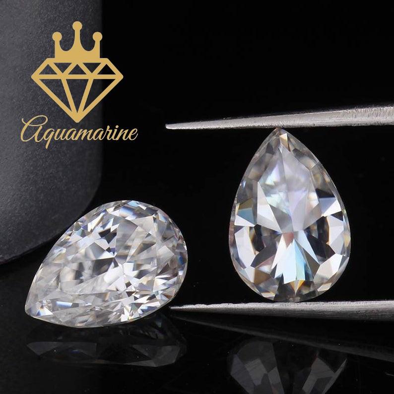 Kim cương nhân tạo Moissanite Pear