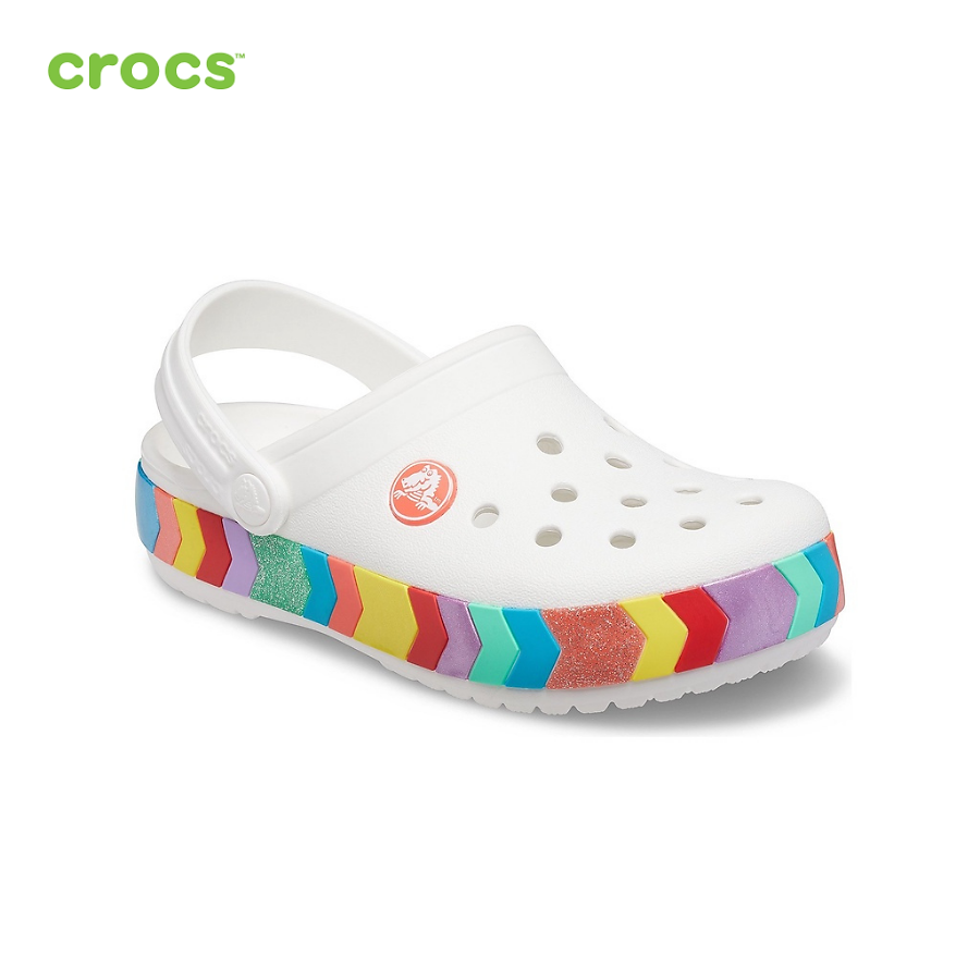 Giày lười trẻ em Crocs Crocband Clog Chevron Beaded - 207007-100