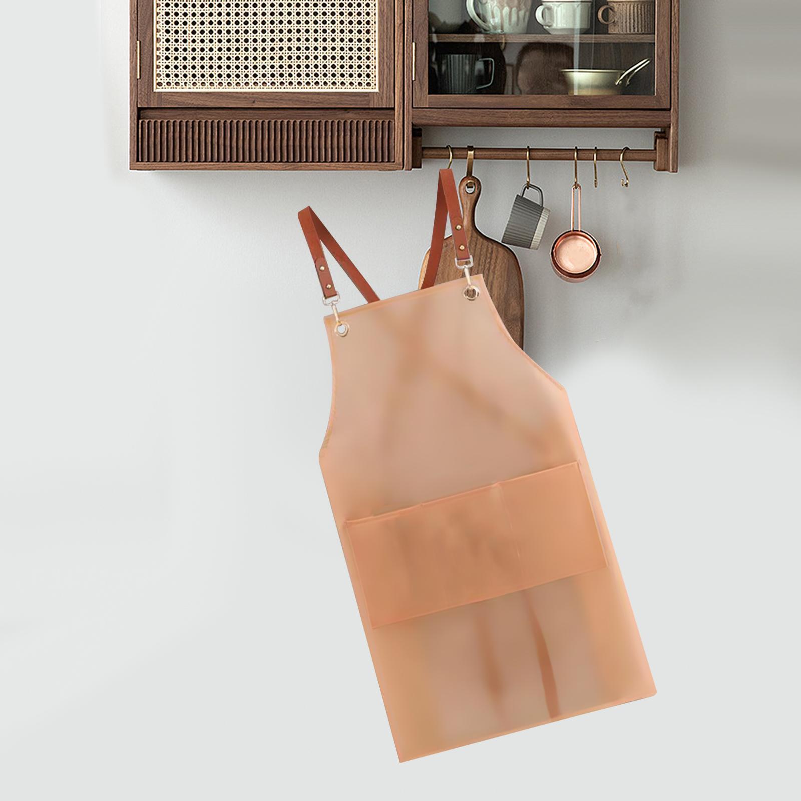 Cooking Apron Chef Apron Gardening Apron Oil Bib Apron for Cosmetology, Coffee Shop Sturdy Adjustable Straps Paint Apron Serving Apron