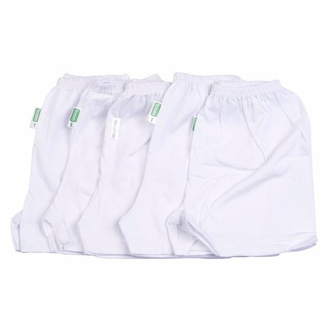 Quần Đùi Sơ Sinh Bosini Trắng 100% Cotton An Toàn