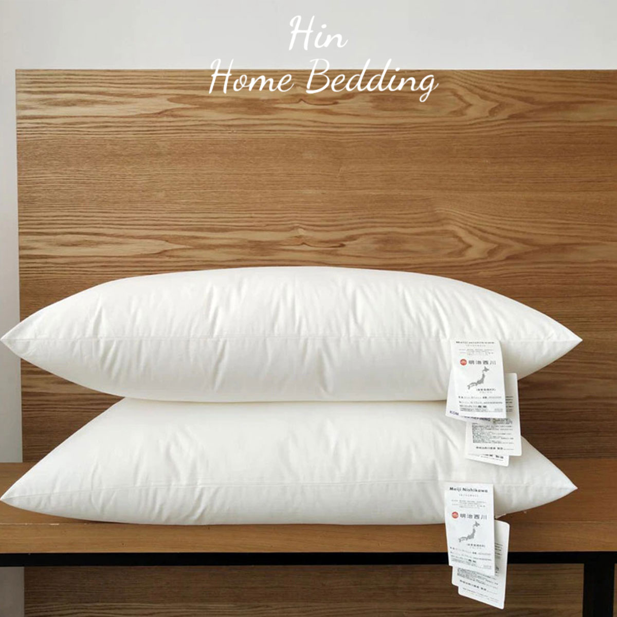 Gối Khách Sạn 50x70cm Hin Home Bedding Gối Ngủ Ruột Gối Lông Vũ Nhân Tạo Cao Cấp Gối Nhật Bản