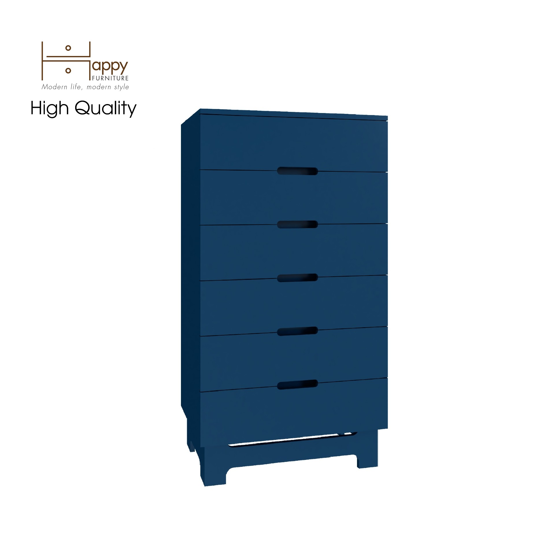 [Happy Home Furniture] MOLLY, Tủ lưu trữ 6 ngăn kéo, 64cm x 45cm x 120cm ( DxRxC), THK_105