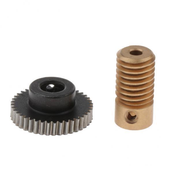 2-4pack 0.5 Modulus Steel Worm Gear Wheel + Brass Gear Shaft Set Hole 3.175mm
