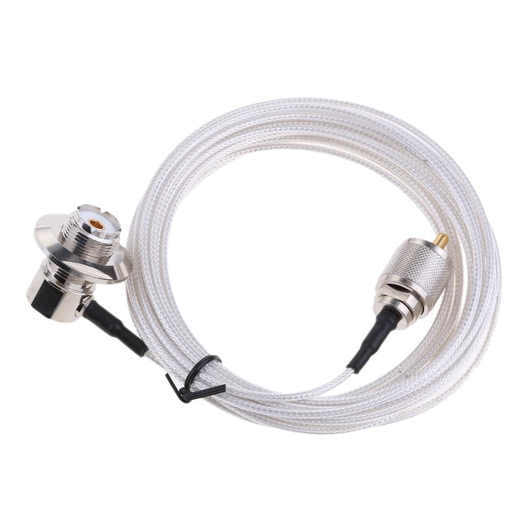 16ft RG58 Mount Cable Car Mobile Radio Antenna PL259 UHF Male To SO239,5M Antenna Extension Cable