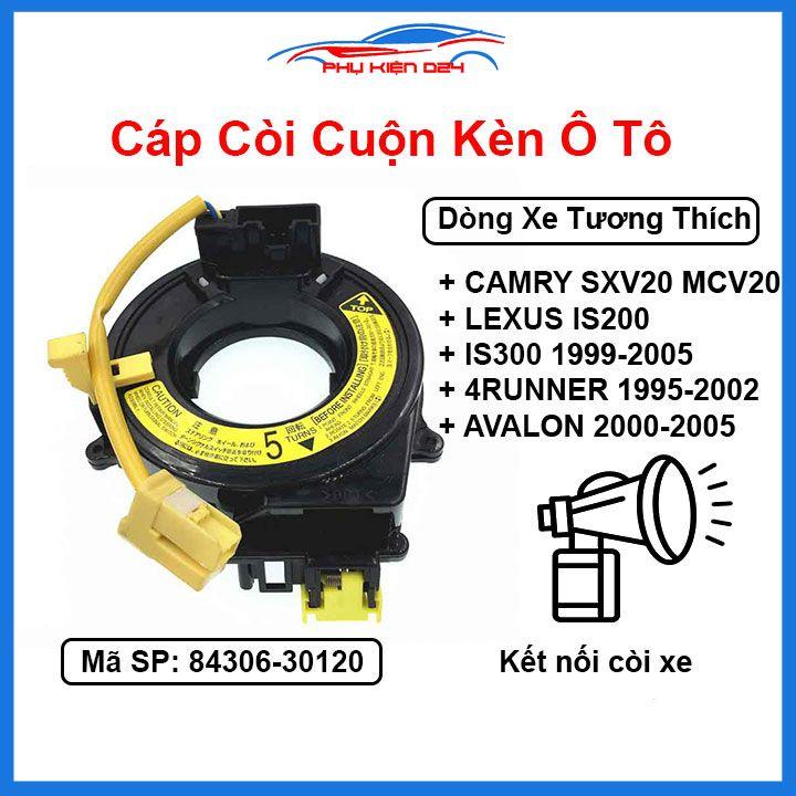 Cáp còi cho xe CAMRY SXV20 MCV20, LEXUS IS200 IS300 1999-2005, 4RUNNER 1995-2002, AVALON 2000-2005 Mã 84306-30120