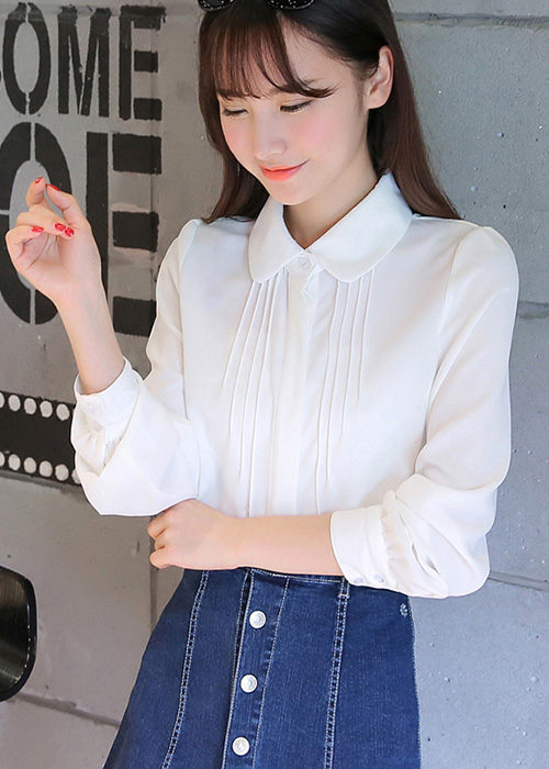 Sơ mi trắng cổ bẻ Haint Boutique
