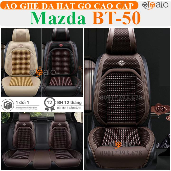 Áo trùm lót bọc ghế xe ô tô Mazda BT50 da PU hạt gỗ tự nhiên CAO CẤP