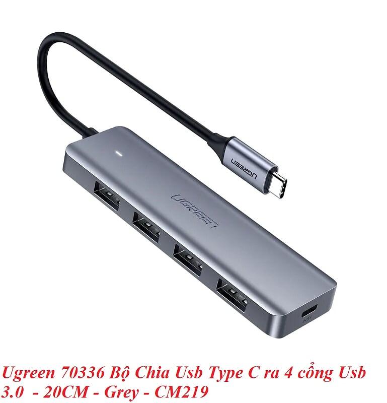 Ugreen 70336 4 cổng bộ chia usb type c 3.0 Ugreen CM219 - Hàng Chính Hãng