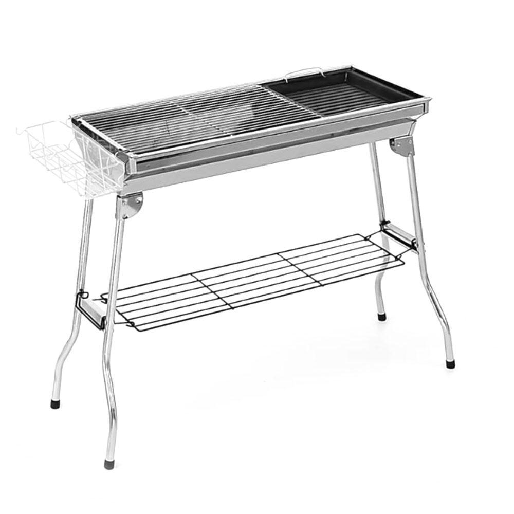 Bếp nướng than hoa BBQ ngoài trời, dã ngoại- Chất liệu INOX cao cấp, gấp gọn tiện lợi