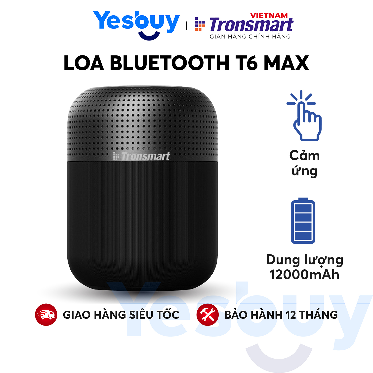 Loa Bluetooth Tronsmart Element T6 Max, Loa Di Động Công Suất 60W - Hàng Chính Hãng