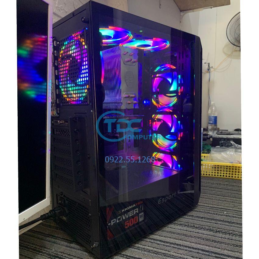 Case máy tính để bàn chơi game MAX PC CPU core i5 10400F, Ram 16GB,SSD M2 128GB, HDD 500GB Card 1050TI+ Qùa Tặng Khủng, Hàng Chính Hãng