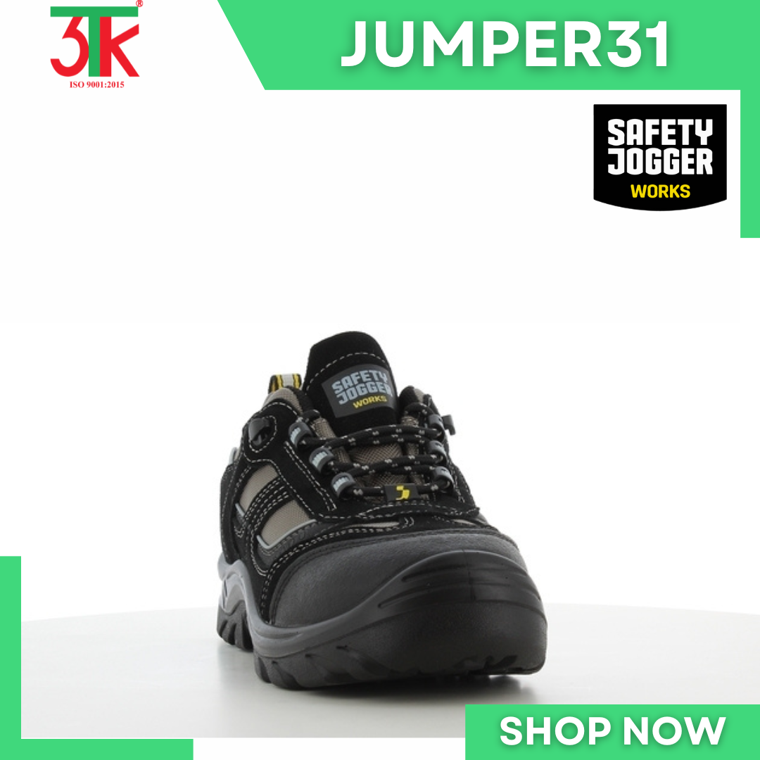 Giày Bảo Hộ Lao Động Safety Jogger Jumper31 S3 Da Cao Cấp chống đinh Chống Trơn Trượt, Chống Va Đập, Chống Tĩnh Điện Sử Dụng trong Công Trình Xây Dựng 