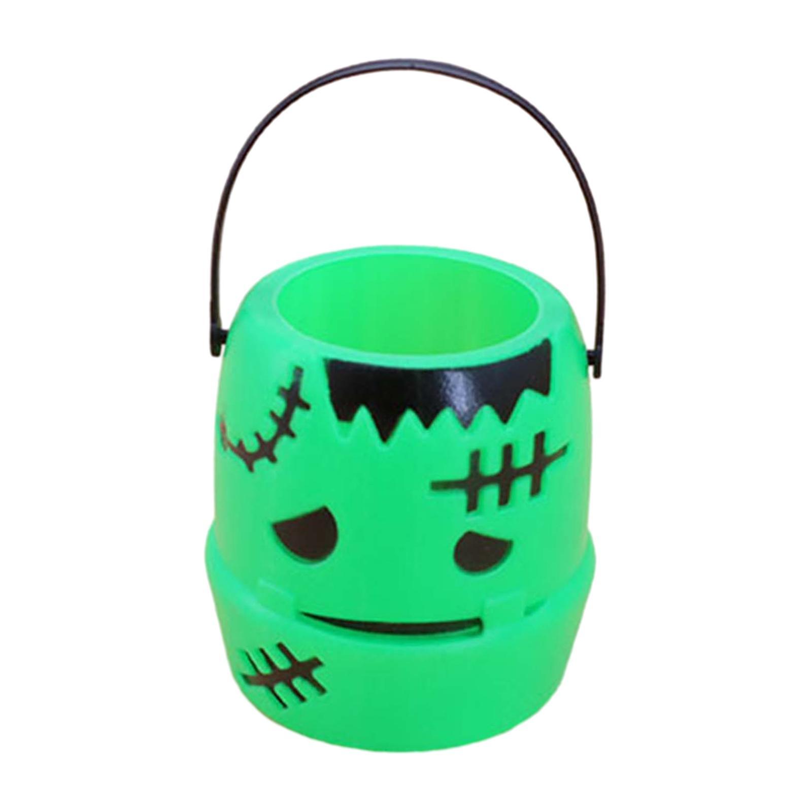 Pumpkin Bucket Trick or Treat Bucket for Props Table Decoration Holiday Gift