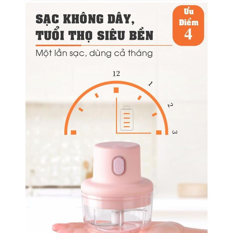 MÁY SAY TỎI ỚT MINI BẰNG ĐIỆN 250ml (Sẵn hàng )