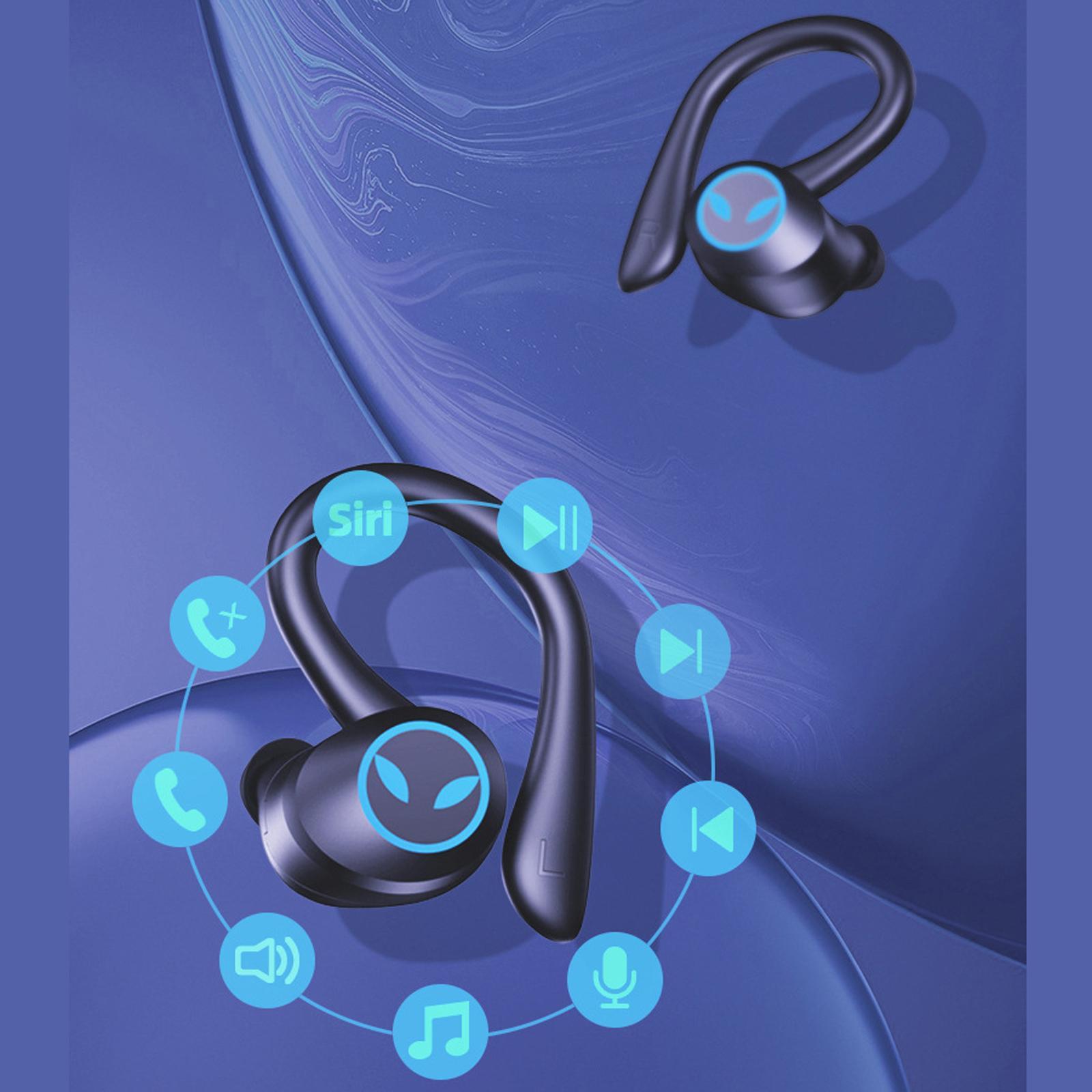 Bluetooth Earhook Earbuds with Charging Case Waterproof Noise Cancelling 500mAh Sports Earphones Headphones Headsets for Gaming Business Gym