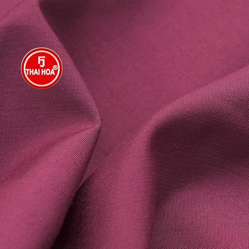 Áo sơ mi nữ Thái Hòa 047-12-01 vải cotton thoáng mát đa dạng màu đỏ