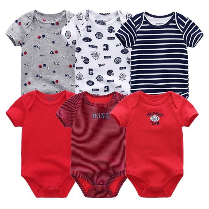 6 Cái/lốc 100% Cotton Cho Bé Bodysuit Sơ Sinh Tay Ngắn Áo Liền Quần Cho Bé Trai Bé Gái Jumpsuit Quần Áo Cơ Thể Bé Phù Hợp Với Bộ