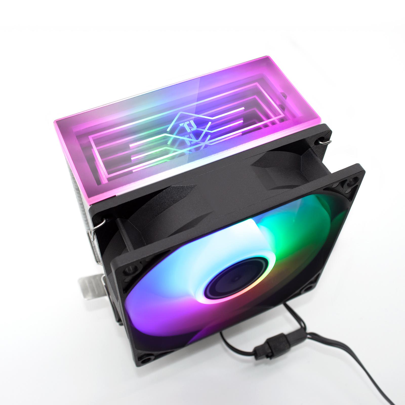 Đặc biệt máy tính để bàn đa nền tảng CPU ống dẫn nhiệt kép tản nhiệt 2 ống đồng không gian vô tận chói mắt tắt tiếng quạt