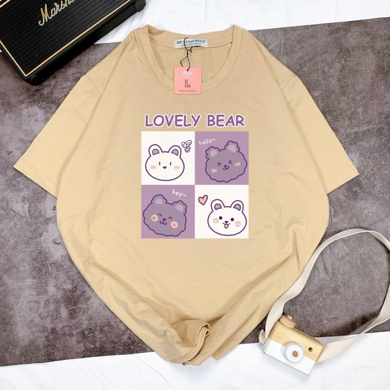 Áo Thun Tay Ngắn UNISEX LOVELY BEAR - Hình chụp thật